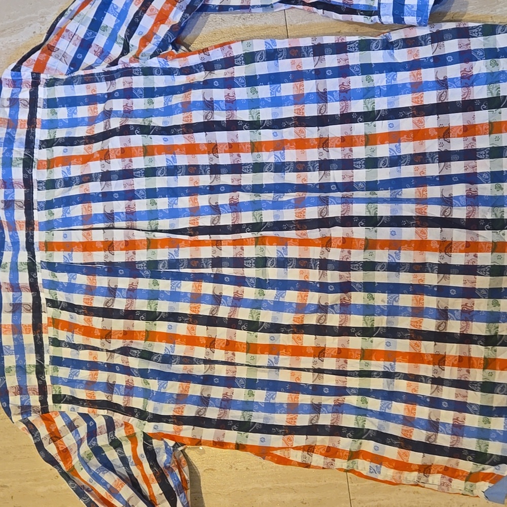 Tommy Bahama Multi-Color Paisley Print Stylish Button-Down Shirt - Picture 12 of 12
